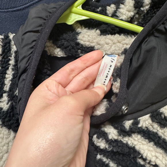 Free people hit the slopes jacket Black and White Patterned Sweater - Picture 2 of 3